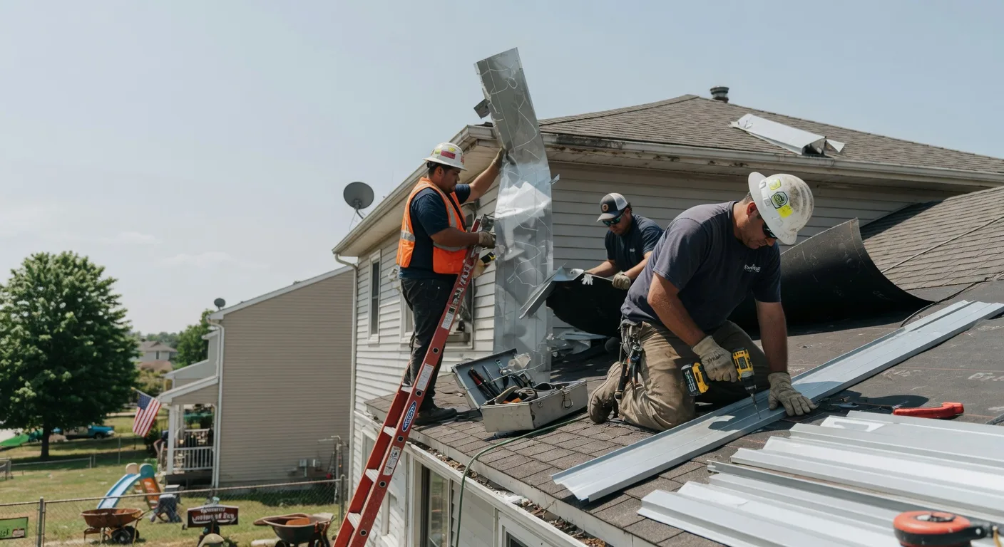 Storm Damage Metal Roof Repair in Woodbine, IA